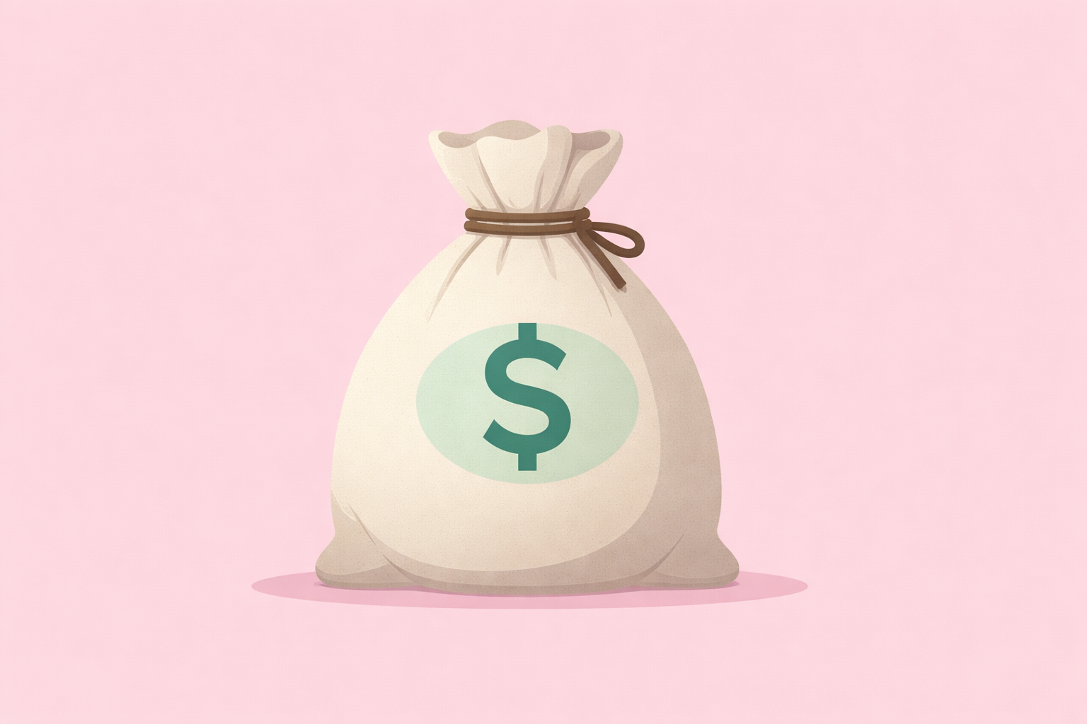Money bag representing savings