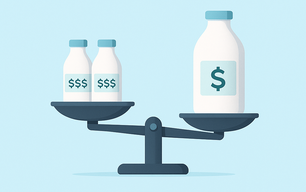 Price comparison between products
